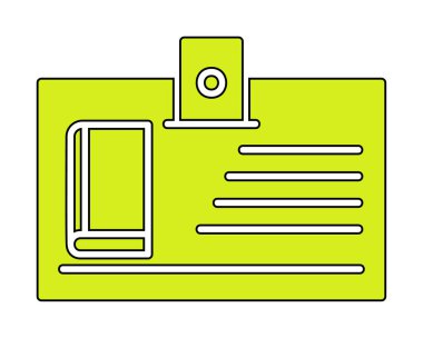 Kütüphane kartı simgesi, vektör illüstrasyonu