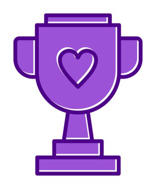 Kupalı kupa. Web simgesi basit illüstrasyon