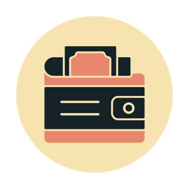 Cüzdan. simge vektör illüstrasyon tasarımı