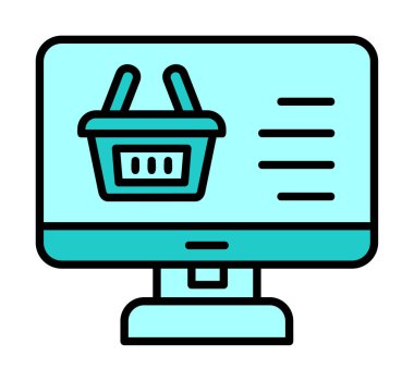 çevrimiçi alışveriş vektörü tasarımı                        