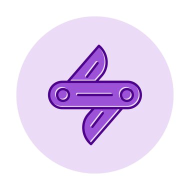 İsviçre bıçak ikonu vektörü beyaz arkaplanda izole edildi 