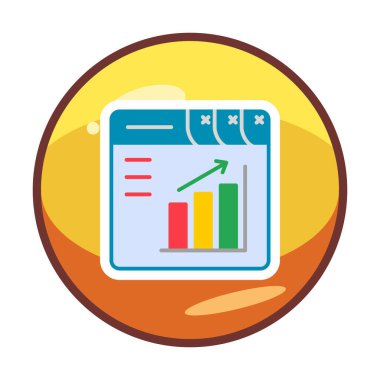 büyüme grafik simgesini, vektör çizim