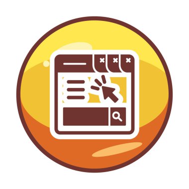 Basit web sayfası simgesi, vektör illüstrasyonu