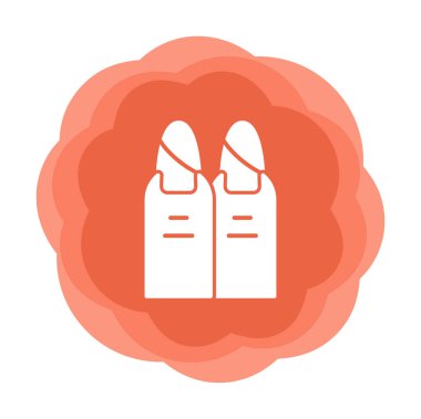 iki çivi web simgesi, vektör illüstrasyonu 