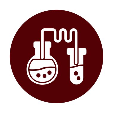 Test tüplü kimya laboratuvarı. Kimya konsepti                                             