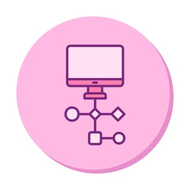 Çalışma akışı simgesi tasarımı, vektör illüstrasyonu                            