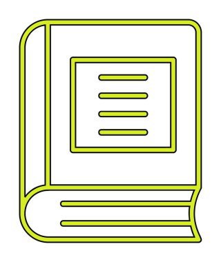 Kitap. Web simgesi basit illüstrasyon