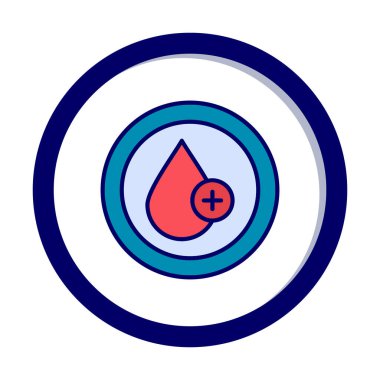 Kan damlası ağ simgesi, vektör illüstrasyonu 