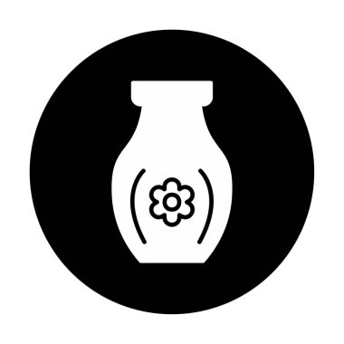 sake in jar simgesi, düz vektör illüstrasyonu