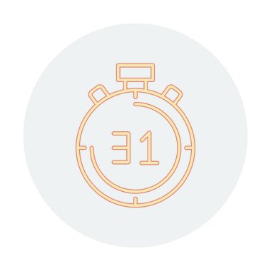 düz çizgi basit web kronometre vektör çizimi