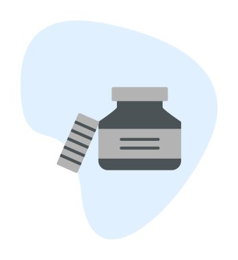 Mürekkep kavanozu simgesinin vektör çizimi 