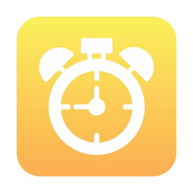 Alarm saati web simgesi, vektör illüstrasyonu