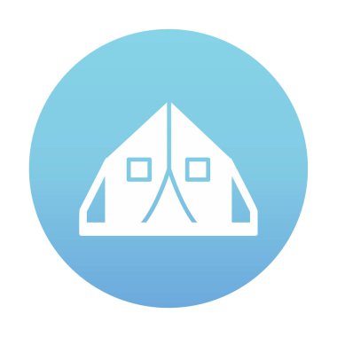 çadır simgesi, vektör çizimi  