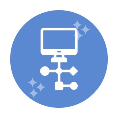 Çalışma akışı simgesi tasarımı, vektör illüstrasyonu                            