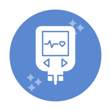 düz basit Glucometer simge vektör illüstrasyon tasarımı