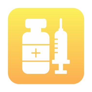 Aşı vektör illüstrasyon tasarımlı şırınga