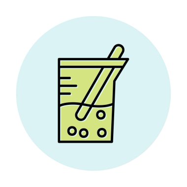 Beaker modern simgesinin vektör illüstrasyonu                          