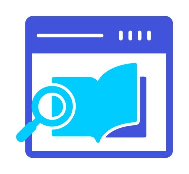 Basit Araştırma Kitabı simgesi, vektör illüstrasyonu