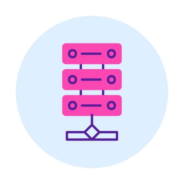 Ağ sunucu simgesinin vektör illüstrasyonu 