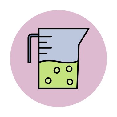 Beaker modern simgesinin vektör illüstrasyonu                          