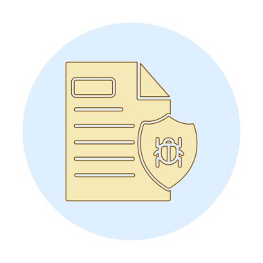 Hata kalkanı simgesi, vektör illüstrasyonlu dosya simgesi 