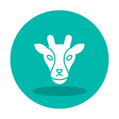 Zürafa baş web simgesi, vektör illüstrasyonu 