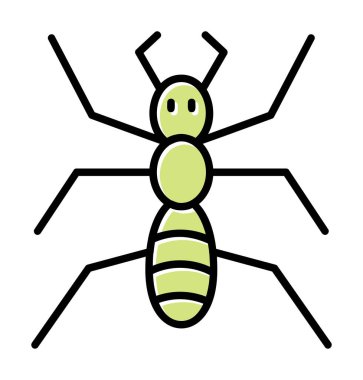 Düz Böcek simgesi. vektör illüstrasyonu