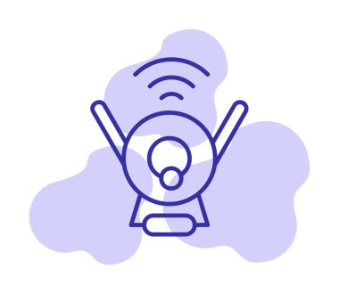 Web Kamerası modern simgesinin vektör illüstrasyonu           