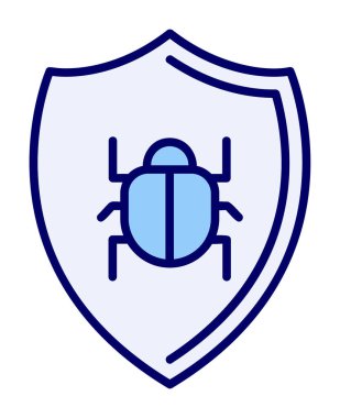 Antivirüs kalkan koruma vektör çizimi tasarımı