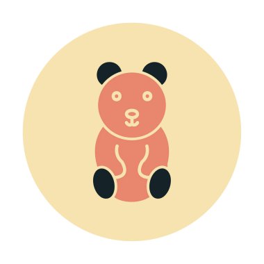  Oyuncak Ayı simgesi vektörü, illüstrasyon