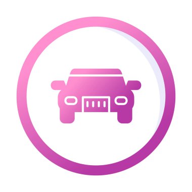 araba web simgesi basit illüstrasyon 