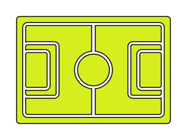 Basit futbol ikonu vektör illüstrasyonu