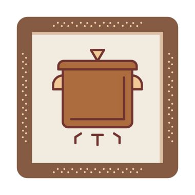 Pişirme vektörü düz simge. Pişirme Otu                   