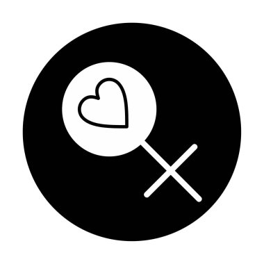 Kadın Sembol ikonu vektör illüstrasyonu