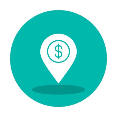 iğne imleci simgesi, vektör illüstrasyonu, Dolar Konumu                  