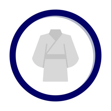 Japon kimono taslak ikonu. doğrusal biçim tasarımı. 