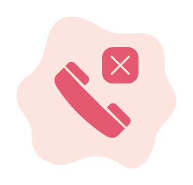 Arama telefonu Reddedilmiş simge vektör illüstrasyon tasarımı