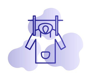 Islak Ceket Ağı simgesi, vektör illüstrasyonu