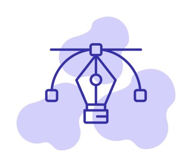 Basit kalem aracı simgesi, vektör illüstrasyonu