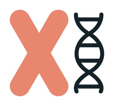 düz Kromozom ikon vektör illüstrasyon tasarımı