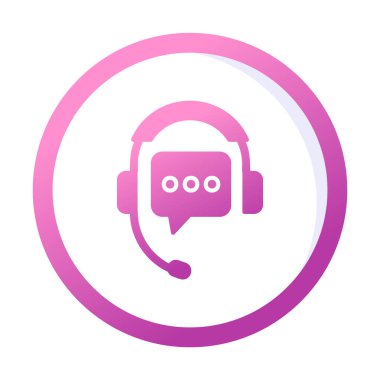 Basit Destek Hizmetleri simgesi, vektör illüstrasyonu