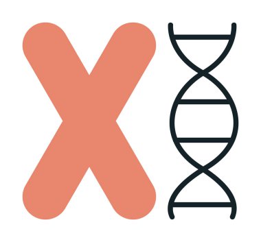 düz Kromozom ikon vektör illüstrasyon tasarımı