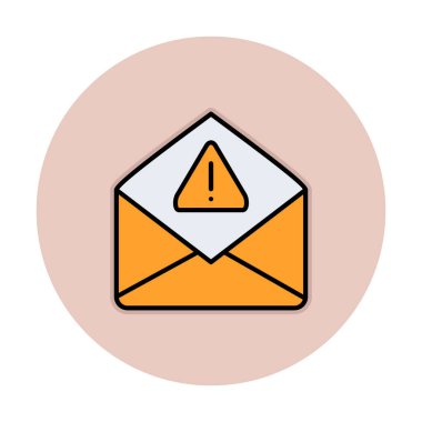 Basit çöp posta harfi simgesi, vektör illüstrasyonu