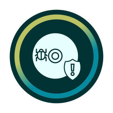 Cd Virüs simgesinin vektör çizimi 