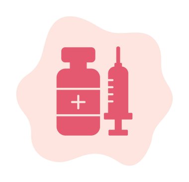 Aşı vektör illüstrasyon tasarımlı şırınga