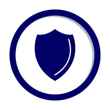 Kalkan yassı ikon vektör çizimi