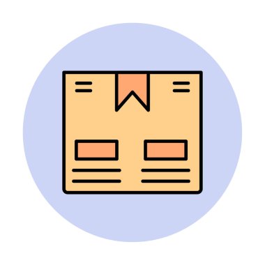 Taşıma Kutusunun vektör illüstrasyonu modern simge                             