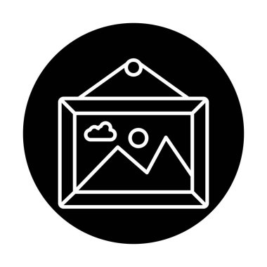 Doğa web simgesi, vektör illüstrasyonu 