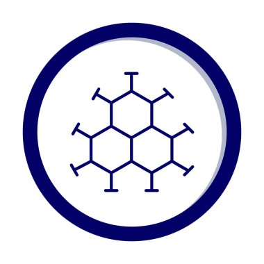 Basit molekül simgesi, vektör illüstrasyonu