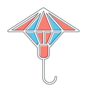 şemsiye simgesi vektör illüstrasyonu 